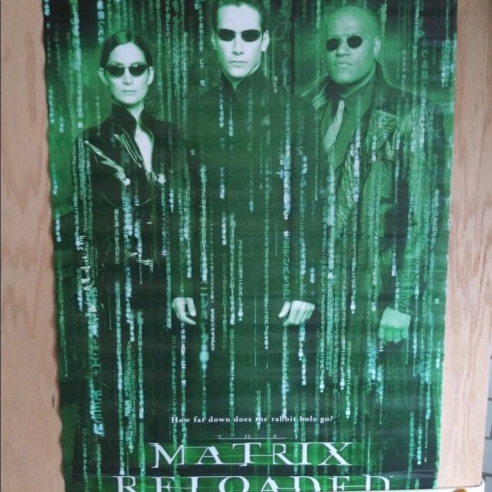 MATRIX RELOADED Movie Poster 🎥 #2710 The Matrix 2002 NEO ⚡️TRINITY ⚡️MORPHEUS